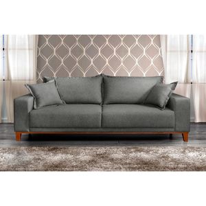 Sofá Fixo Argos 3 Lugares Luxo 180cm Castellar Móbile Cinza