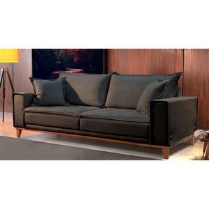 Sofá Fixo Aquiles 2 Lugares Luxo 160cm Castellar Móbile Chumbo