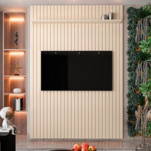 Painel Ripado Para Tv Até 60 Polegadas Intense 135cm Cor:off White Off White