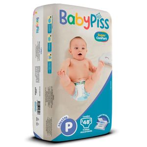 Fralda Infantil Descartável Super Confort Babypiss P - 48un