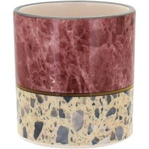 Cachepô 10X10X10Cm Cerâmica Rosa