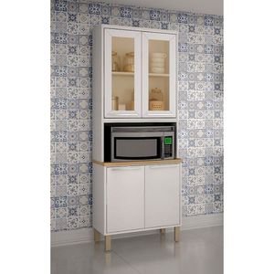 Torre Quente Em Mdf/mdp Com 4 Portas Cozinha Paris Reflecta Sallêto Branco