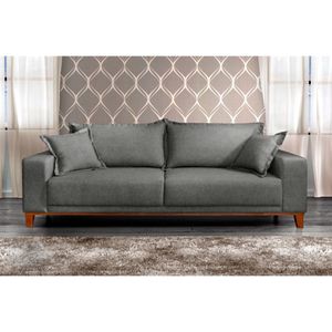Sofá Fixo Argos 3 Lugares Luxo 220cm Castellar Móbile Cinza