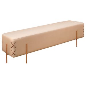 Recamier Eros Luxo Base Bronze Castellar Móbile Bege Claro