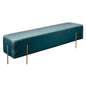 Recamier Eros Luxo Base Bronze Castellar Móbile Azul