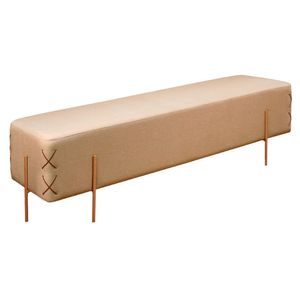 Recamier Eros Luxo Base Bronze Castellar Móbile Bege