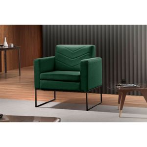 Poltrona Apolo Luxo Base Preto Castellar Móbile Verde