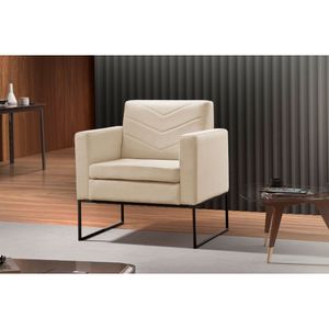 Poltrona Apolo Luxo Base Preto Castellar Móbile Bege Claro