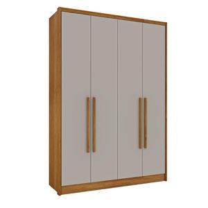 Guarda Roupa Dinamarca 4 Portas E 2 Gavetas Tcil Cinamomo Off White