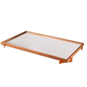 Bandeja Espelhada Gala Cor Castanho Pés Cobre