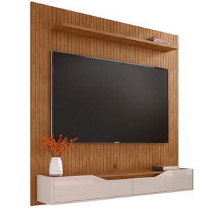 Painel Frisado Suspenso Tv 60 Pol 160 Cm 011090 Cedro Off White Dcasa Cedro Off White