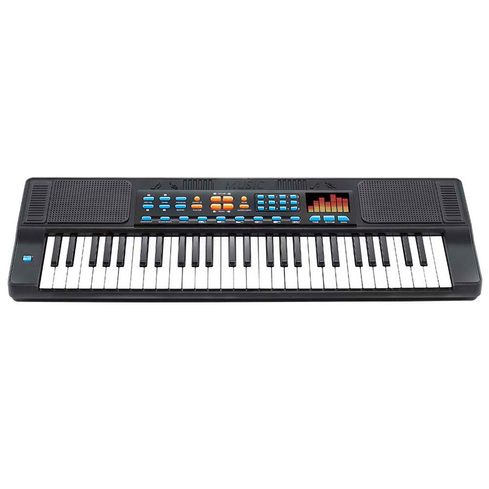 Teclado Musical E Microfone Brinquedo Infantil Branco Dmtoys