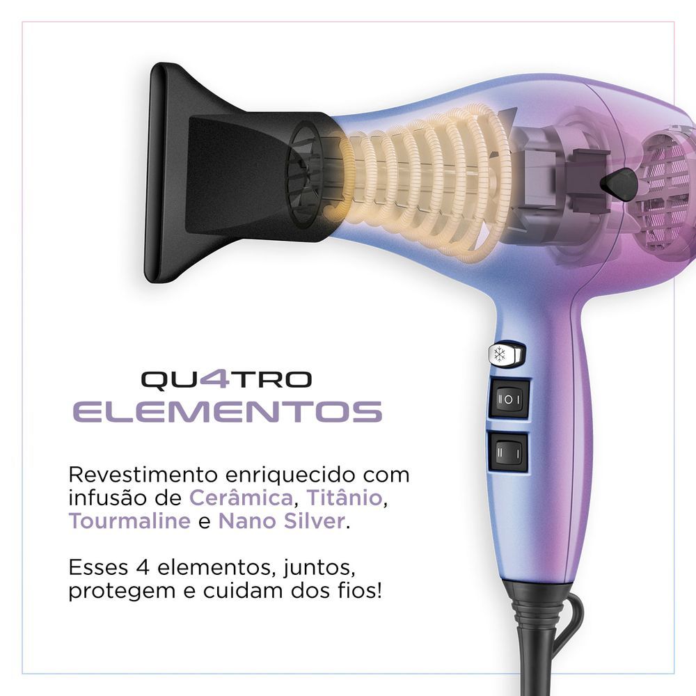 Secador De Cabelo Profissional Mondial Scp-03 Rose 220v 60hz Cor Golden  Rose Voltagem 220v