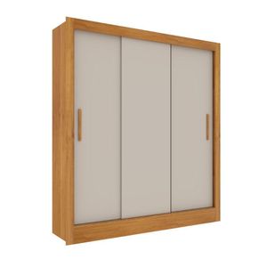 Guarda Roupa Valência 3 Portas 4 Gavetas Tcil Cinamomo Off White