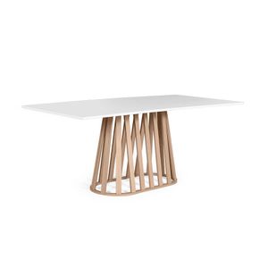 Mesa De Jantar Retangular 8 Lugares 200x90cm Gabi Branco/jade - Straub Web
