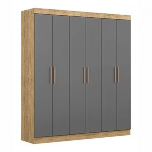 Guarda Roupa Paris Casal 6 Portas Capuccino Onix Maxel Cappuccino/onix