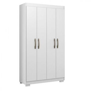 Guarda Roupa Solteiro Bem Mm 4 Portas Branco