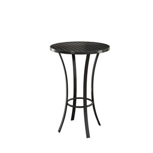 Mesa Bistro Tampo 70X70Cm Ripado Aluminio Ubatuba Aluminium Decor Preto
