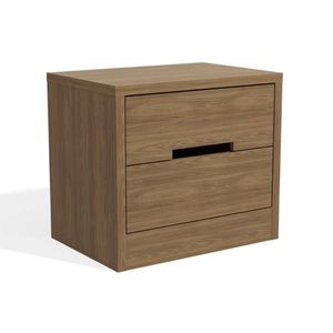 Mesa De Cabeceira Solteiro S822 C/ 2 Gavetas Nogueira - Kappesberg
