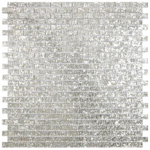 Pastilha De Vidro Espelhada 28,5X28,5 Cm Fenis Glass Mosic Prata Espelhada