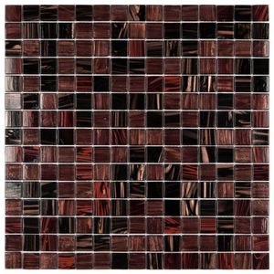 Pastilha De Vidro 31,5X31,5 Cm Gold Glass Mosic Vermelho