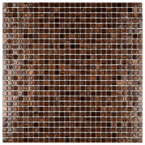 Pastilha De Vidro 30,5X30,5Cm Gold Glass Mosic Marrom