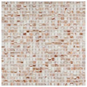 Pastilha De Vidro 30,5X30,5Cm Gold Glass Mosic Branco