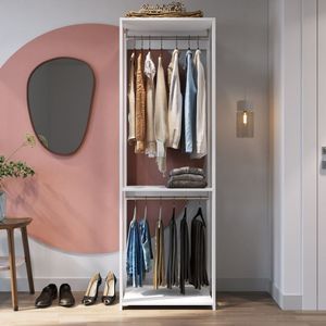 Módulo Para Closet Com Cabideiro E Prateleira 183X45X57Cm Branca