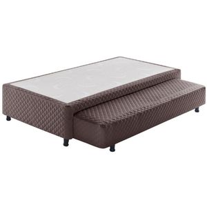 Base Box Solteiro Auxiliar Somiê Ecoflex Marrom