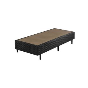 Base Box Bordado Solteiro 78X188X40Cm Somiê Ecoflex Preto