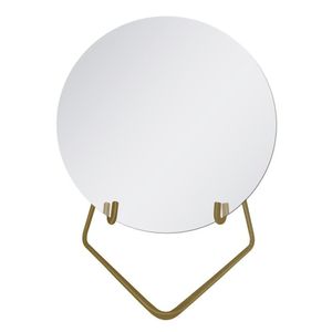 Espelho Redondo Decorativo 30Cm Circle Mesa In House Decor Dourado