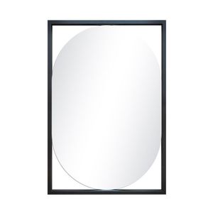 Espelho Decorativo Float 63X43Cm Oblongo Preto