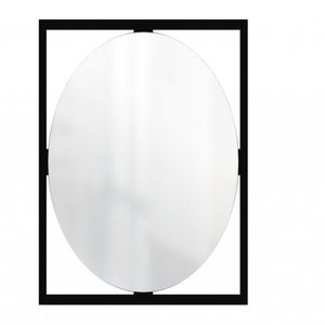 Espelho Decorativo Float 53Cm Redondo Preto