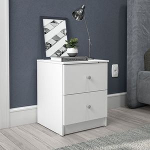 Mesa De Cabeceira 2 Gavetas Gandu Branco