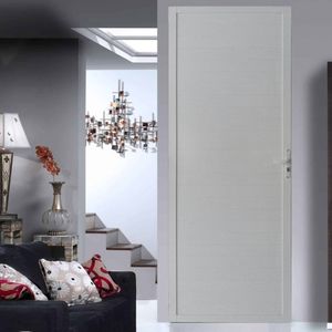 Porta De Alumínio Lambril 210X100Cm Lado Direito Branco