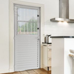 Porta De Alumínio Postigo 210X90Cm Lado Direito Branco