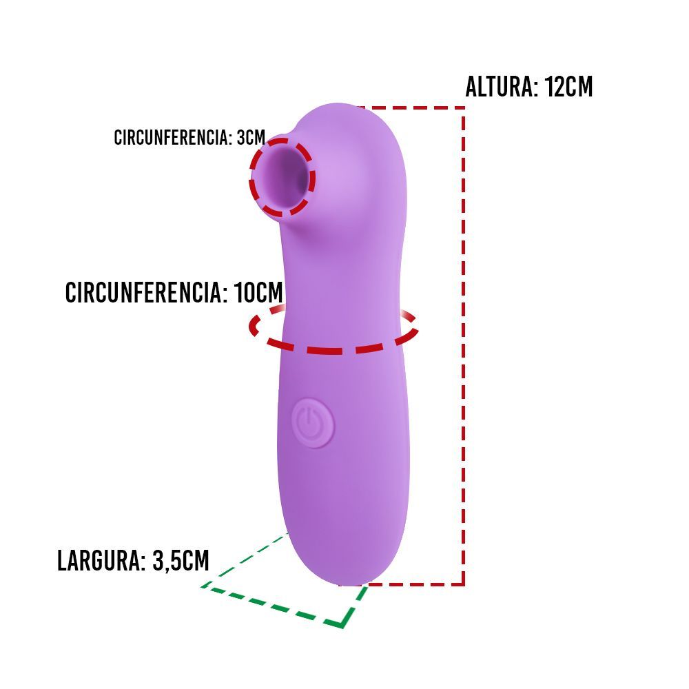 Sugador Estimulador Clitoris 10 Velocidades Portatil - WebContinental