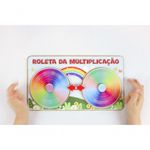 Jogo de Matemática Roleta da Multiplicação Educativo Pedagógico MDF Zanline