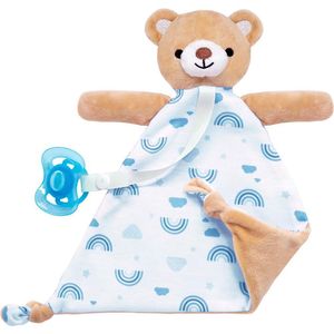 Naninha De Bebê - Ursinho - Prendedor De Chupeta - Azul - Buba