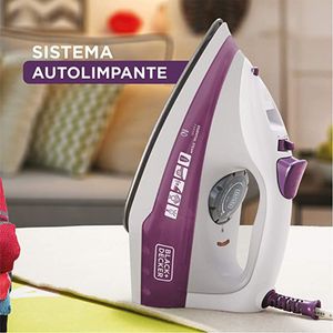 Ferro A Vapor Black Decker Branco Roxo 127V