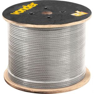 Cabo De Aço Af 1/8" Alma De Fibra 6x7 Galv C/ 100m Vonder