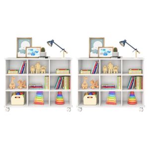 Kit 2 Nichos Organizadores Com 3 Gavetas Branco/Branco