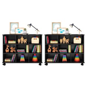 Kit 2 Nichos Organizadores Preto/Preto - Fdecor