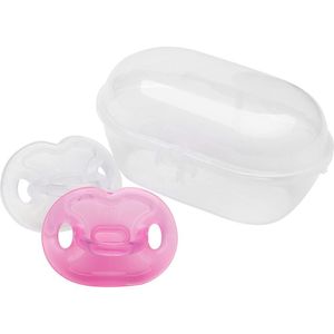 Kit 2 Chupetas - Silicone - 0-6m - Rosa - Lolly Kinddy