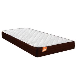 Colchão Solteiro Molas Qatar 88x188x22cm Marrom / Branco - Suporta Até 200kg Por Pessoa Marrom