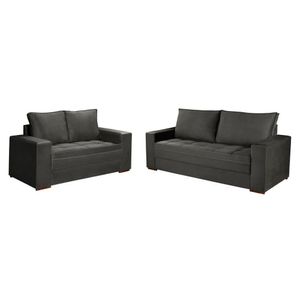 Conjunto Sofá 2 E 3 Lugares Urban Suede/Cinza