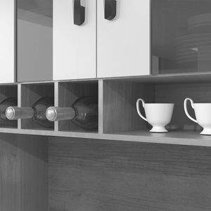 Cozinha 4 Peças 11 Portas 1 Gaveta Zafira Valdemóveis Cinamomo/off White