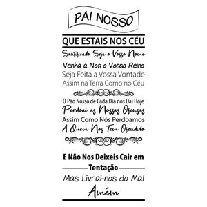 Adesivo Papel Parede Quarto Sala Oração Pai Nosso Preta