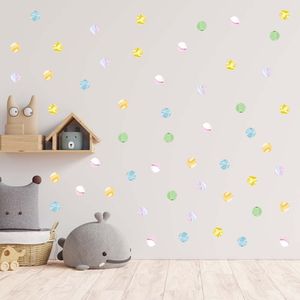 Adesivo De Parede Decorativo Bolinhas De Gude Mármore