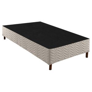 Box Solteiro Mônaco 42X88X188Cm  Rustico Branco/Bordo